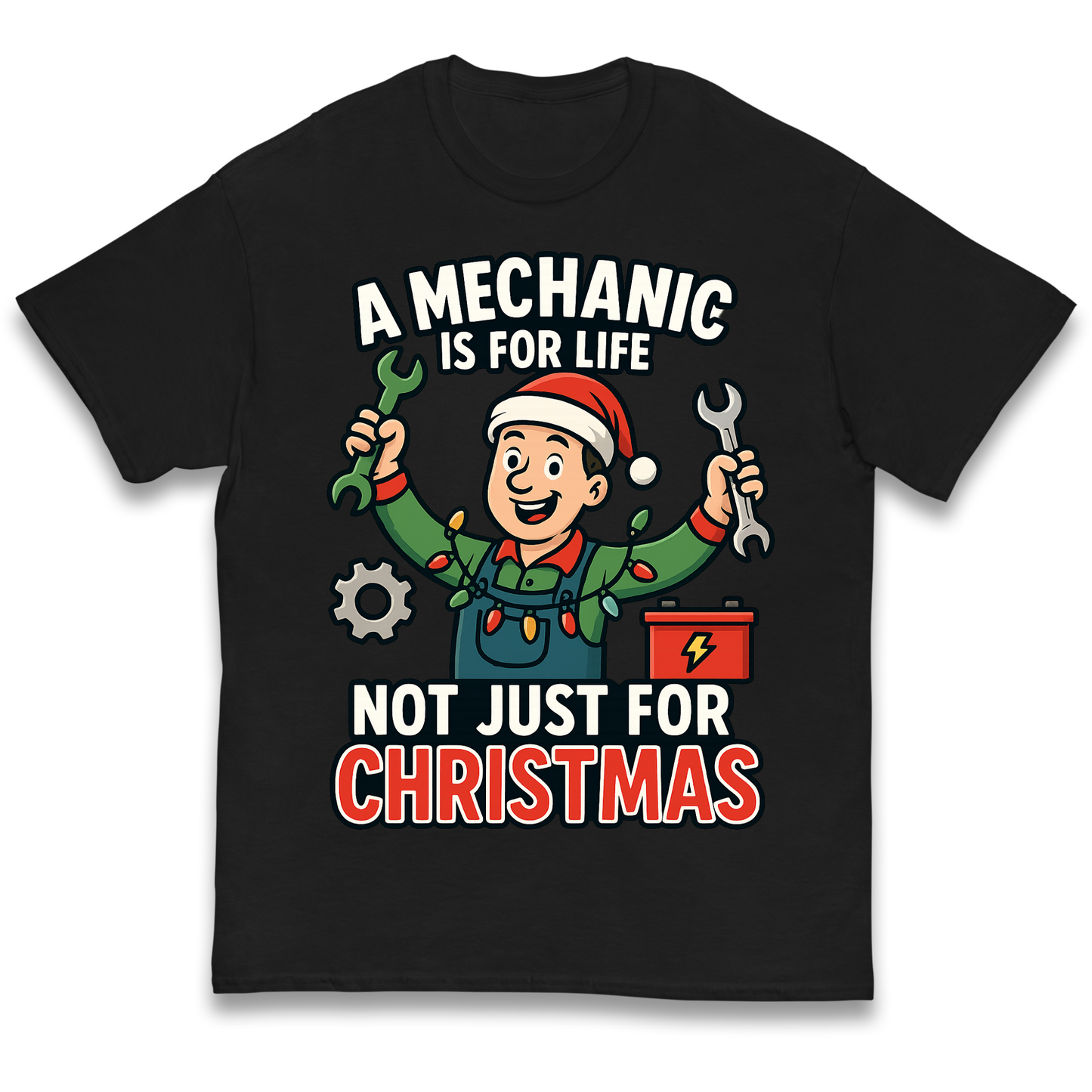 Mechanic Christmas Kids T Shirt