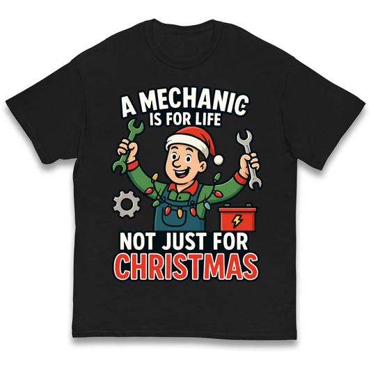 Mechanic Christmas Kids T Shirt