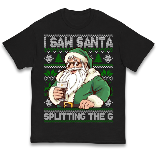 Santa Splitting The G Kids T Shirt