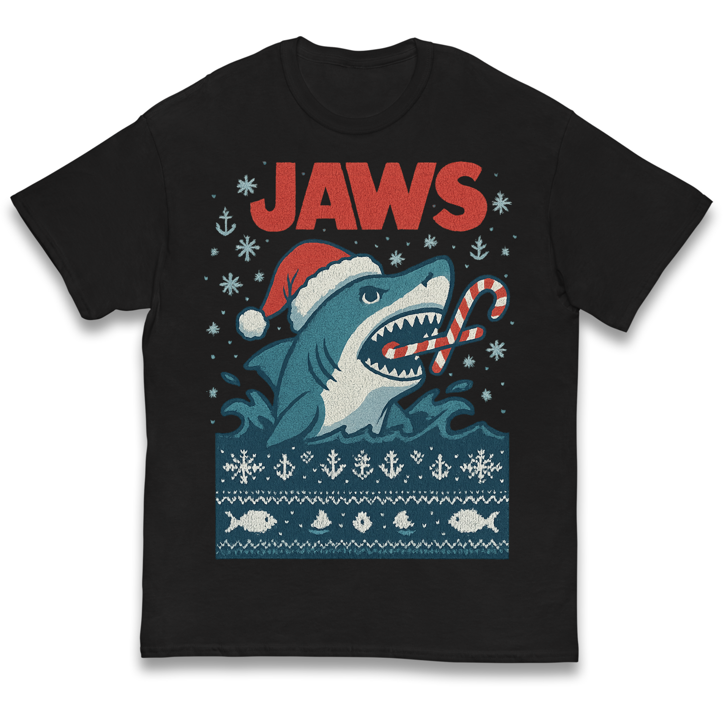 Jaws Christmas kids t shirt