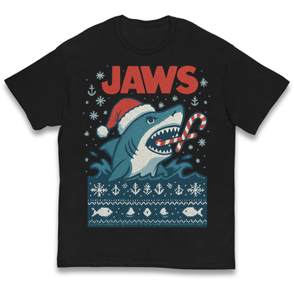 Jaws Christmas kids t shirt