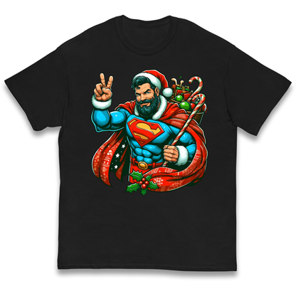 Superman Santa kids t shirt