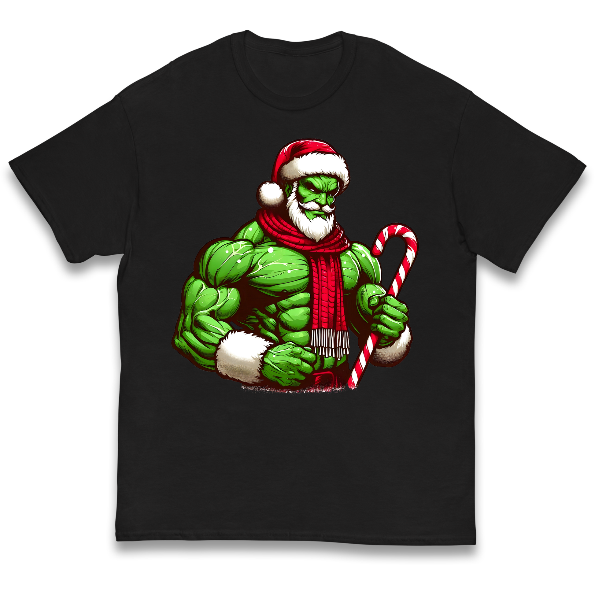 The Hulk Candy Cane Santa kids t shirt