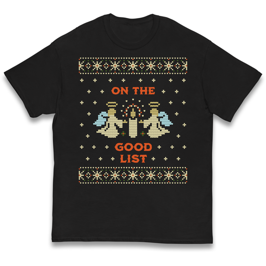 On The Good List Christmas kids t shirt