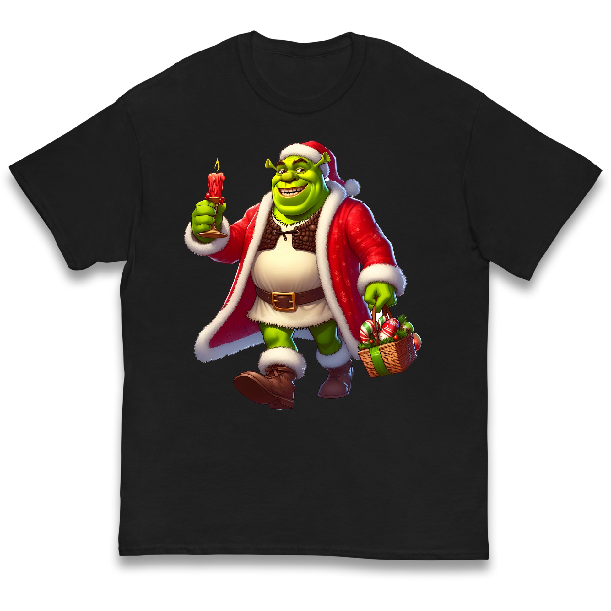 Shrek Santa Candle kids t shirt
