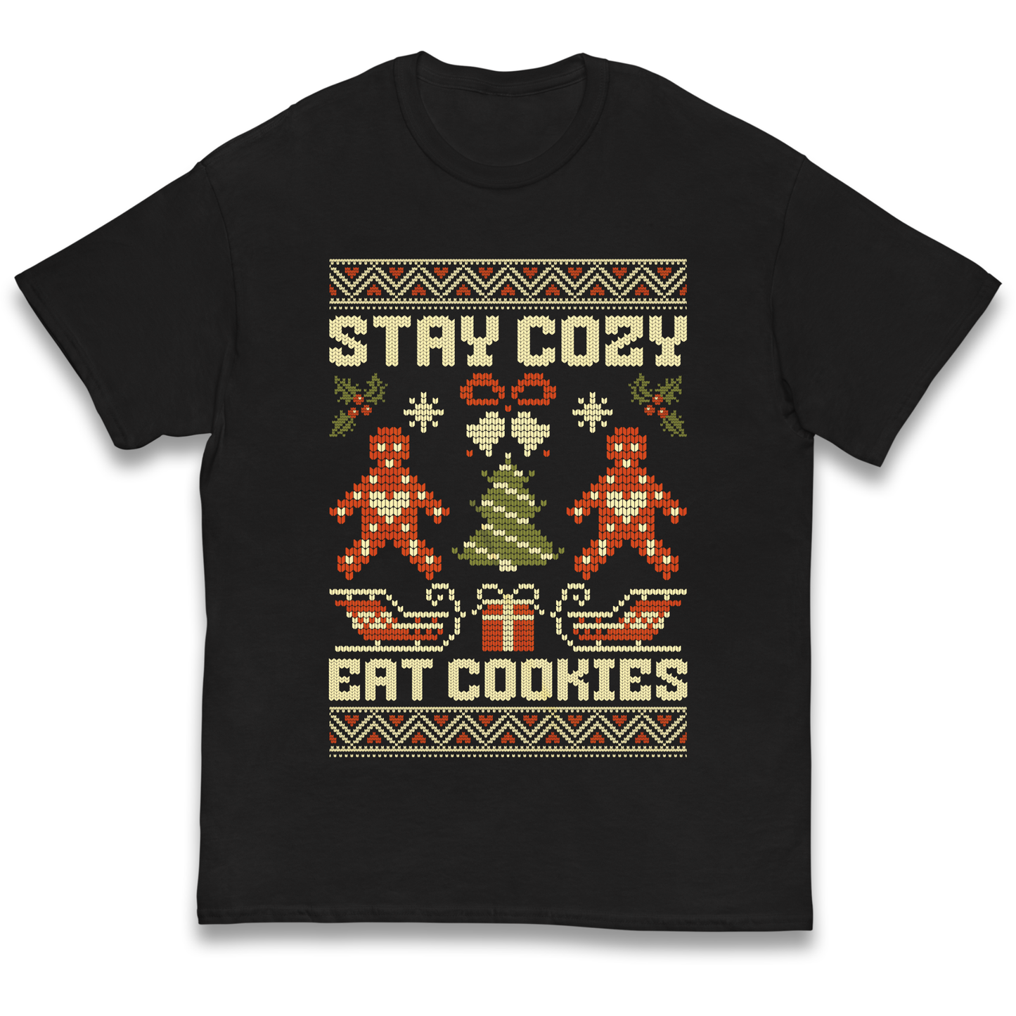 Stay Cozy Eat Cookies Christmas kids t shirt