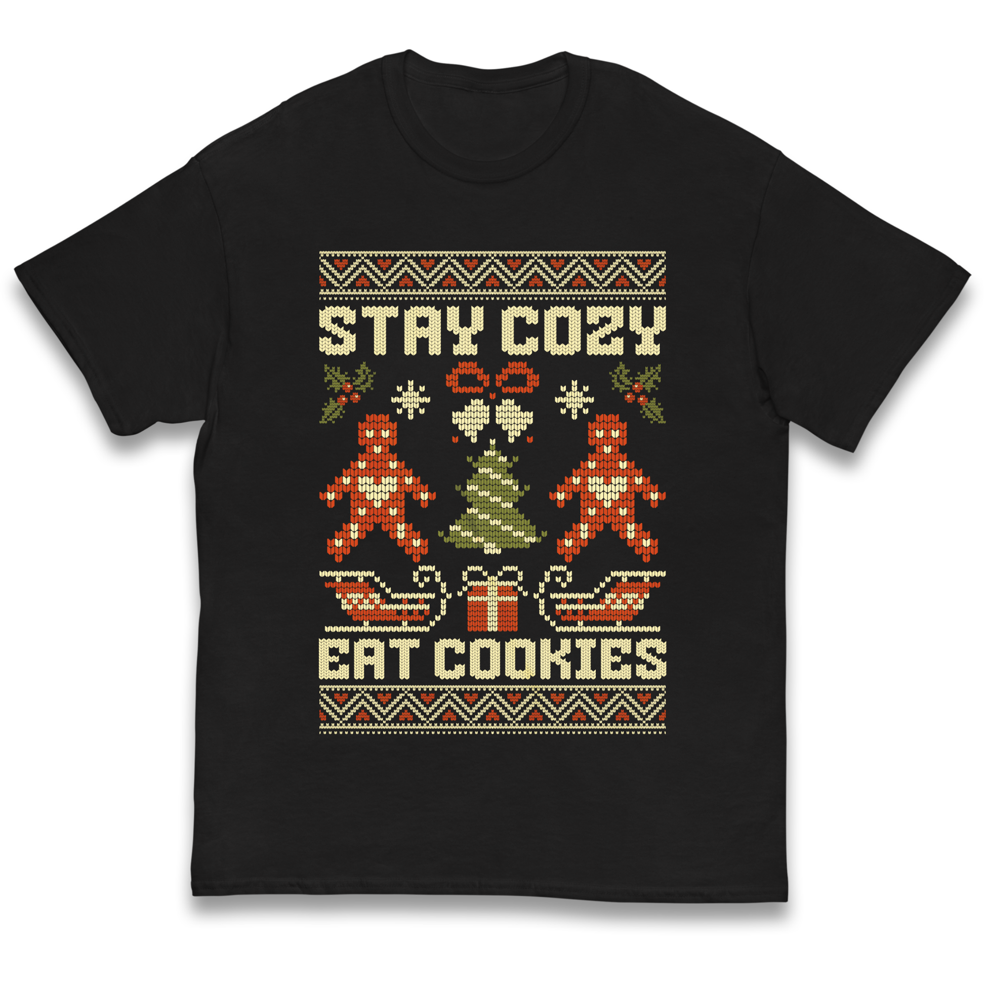 Stay Cozy Eat Cookies Christmas kids t shirt