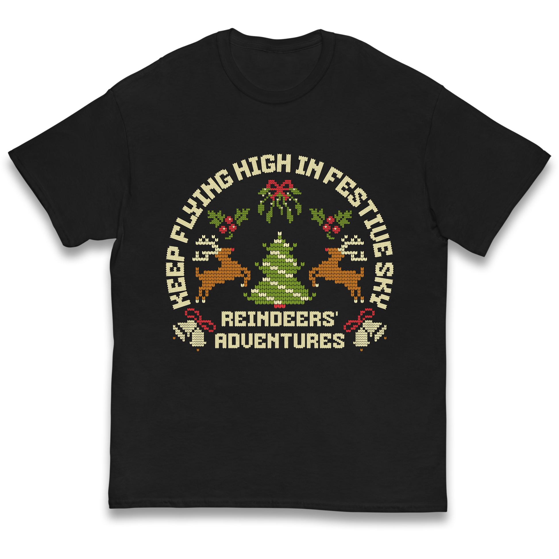 Keep Flying High In Festive Sky Christmas kids t shirt