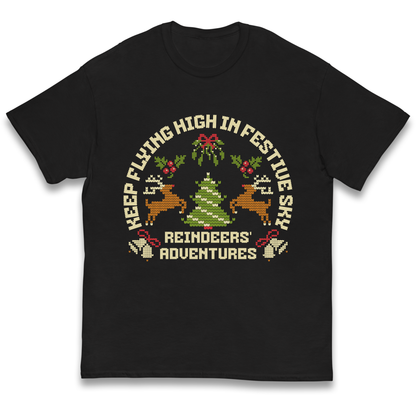 Keep Flying High In Festive Sky Christmas kids t shirt