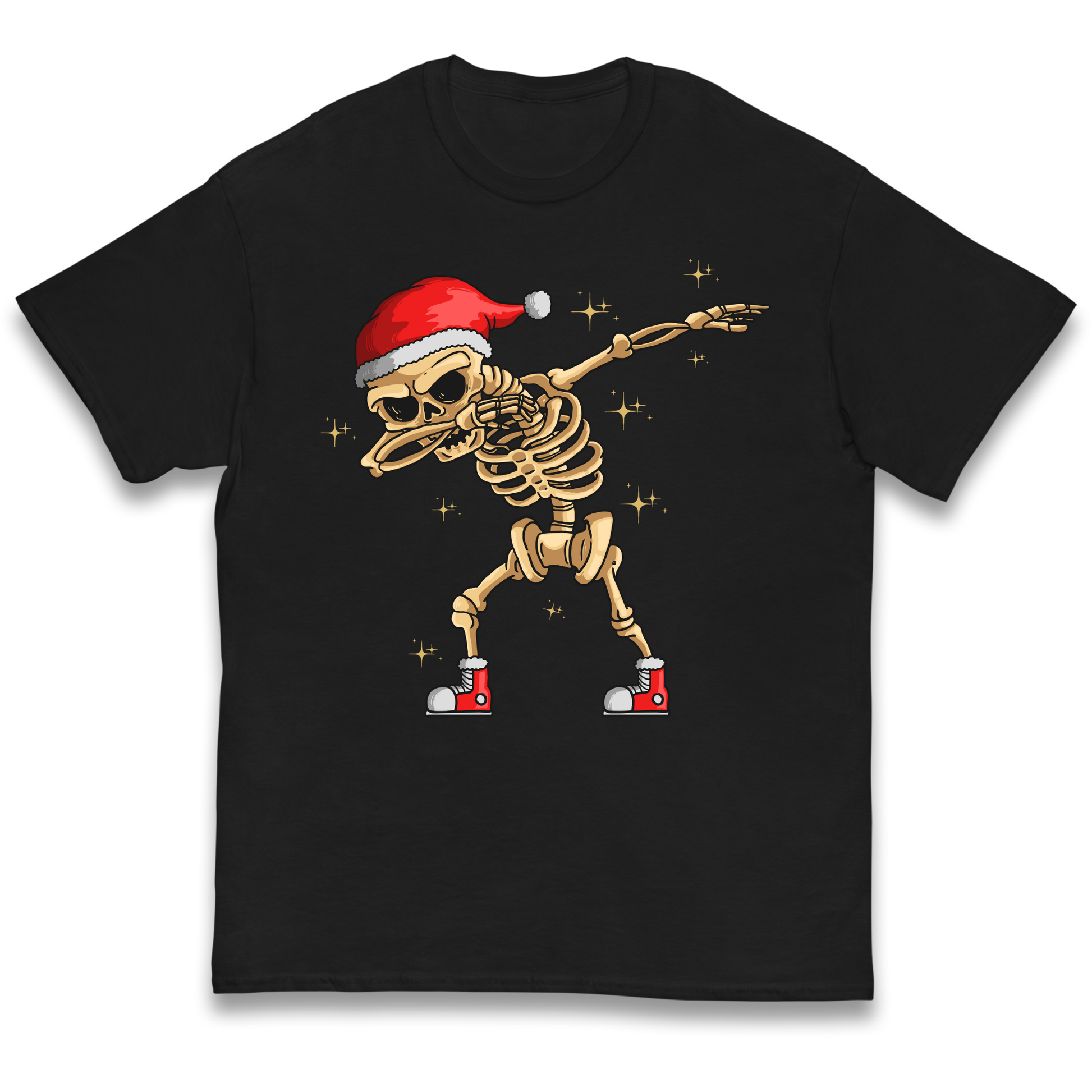 Santa Skellington Dabbing Christmas kids t shirt