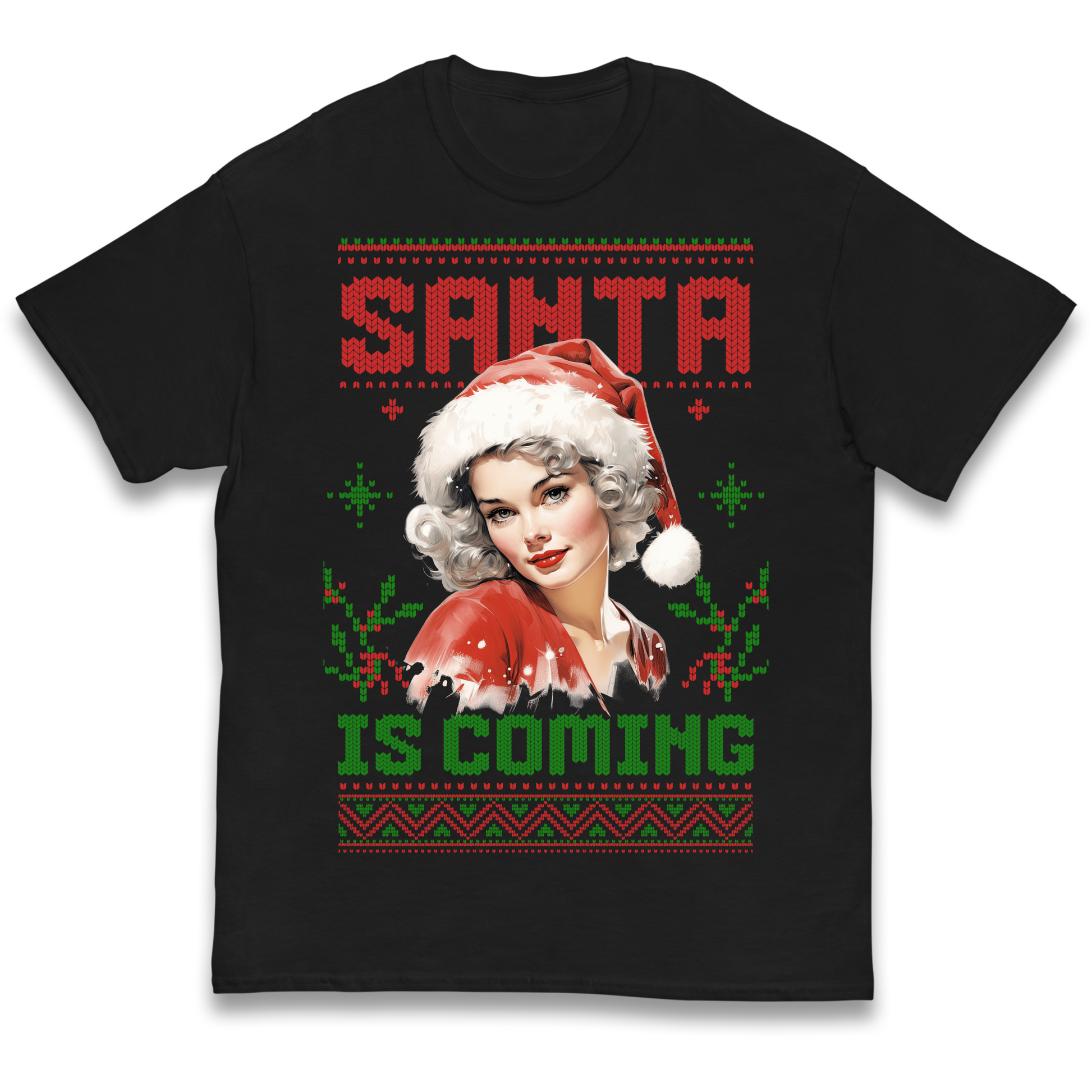 Santa is Coming Christmas kids t shirt