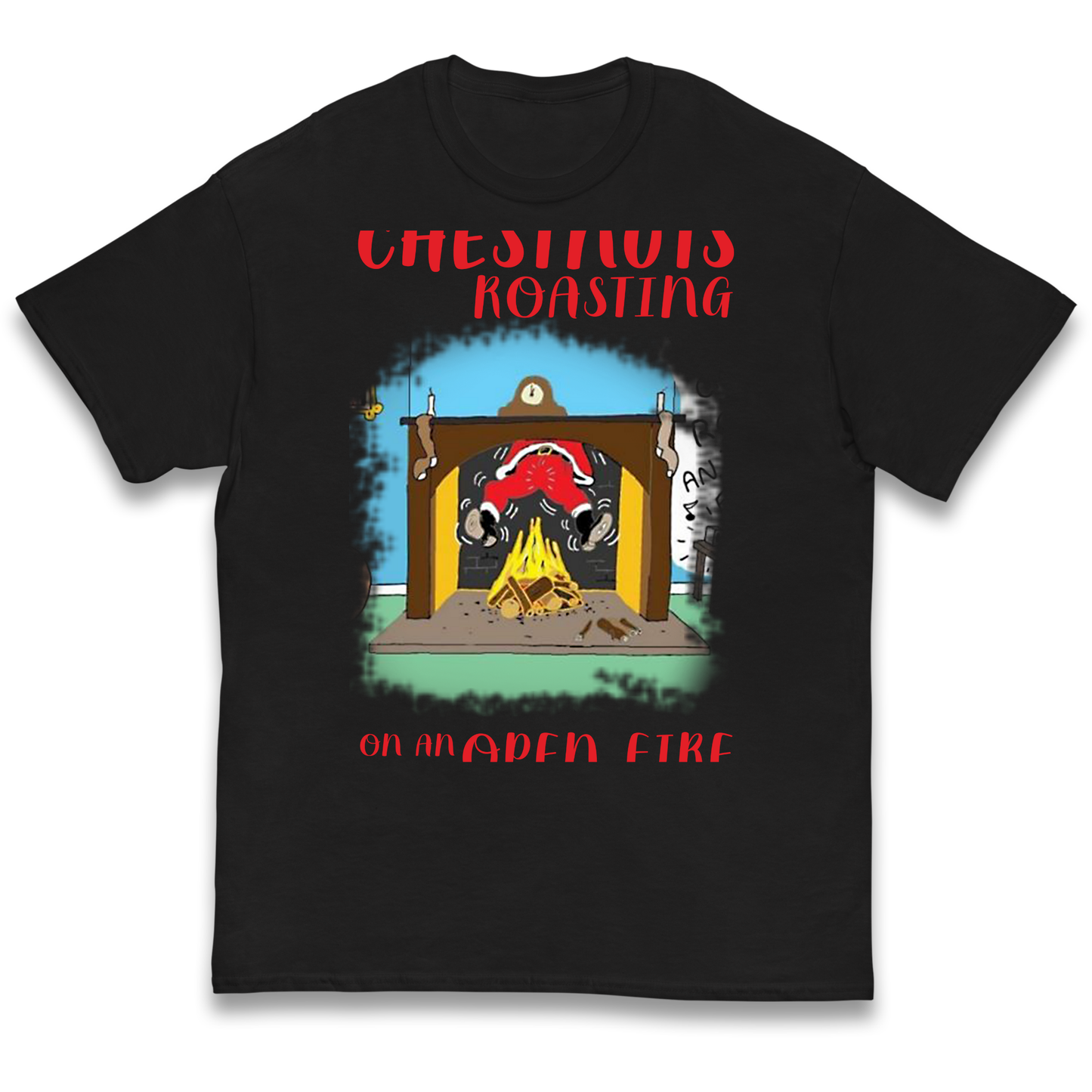 Chestnuts Roasting On An Open Fire Christmas kids t shirt