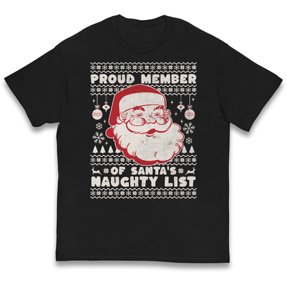 Proud Member Of Santas Naughty List Christmas kids t shirt