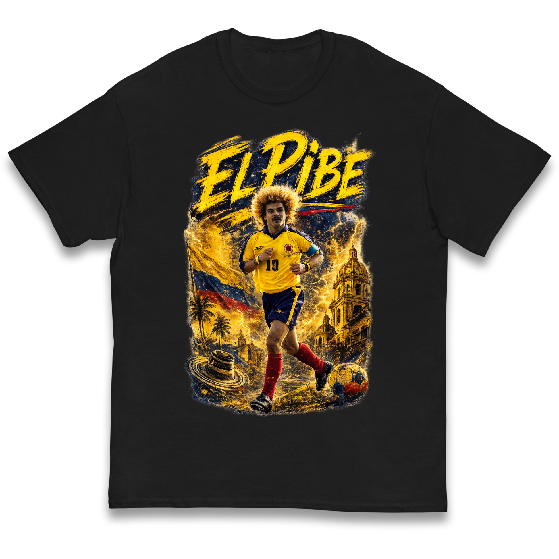 Carlos Valderrama Colombia Football Kids T Shirt
