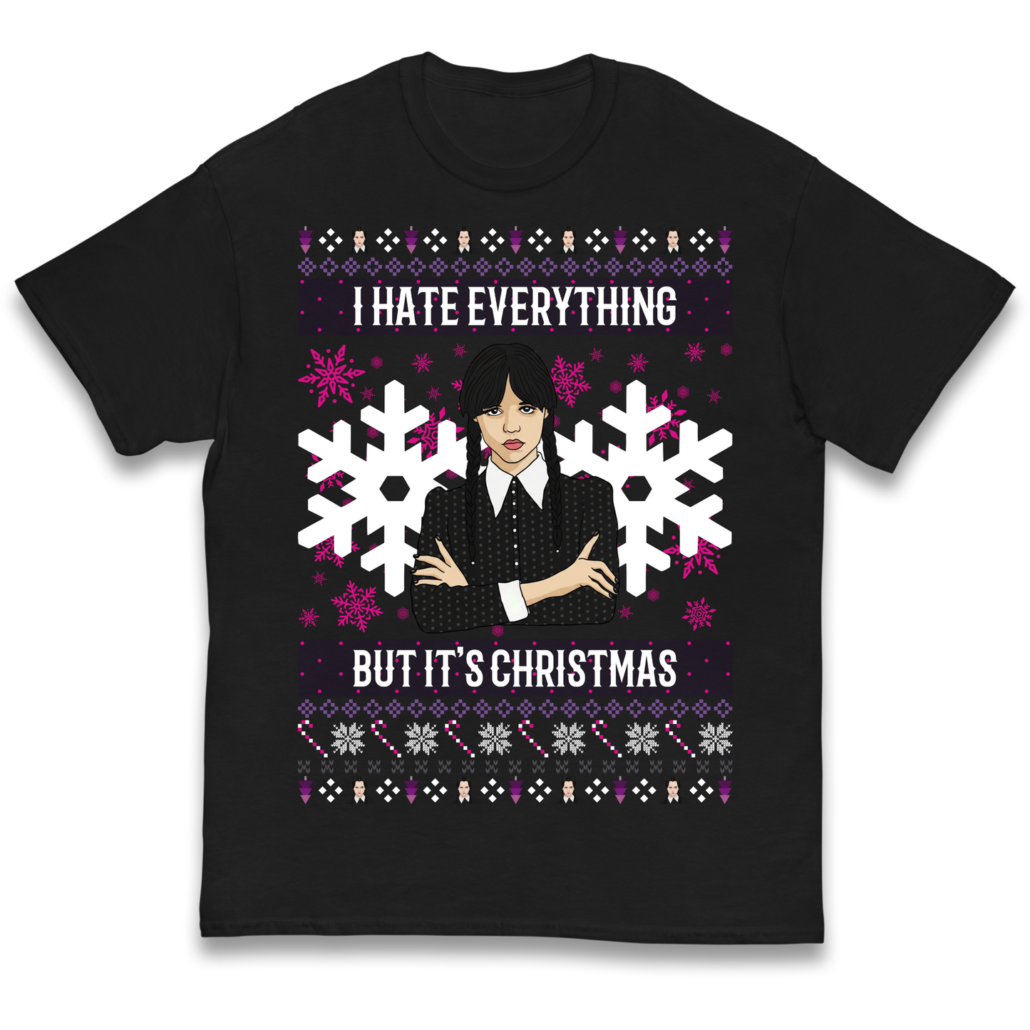 Wednesday addams Christmas Kids T Shirt