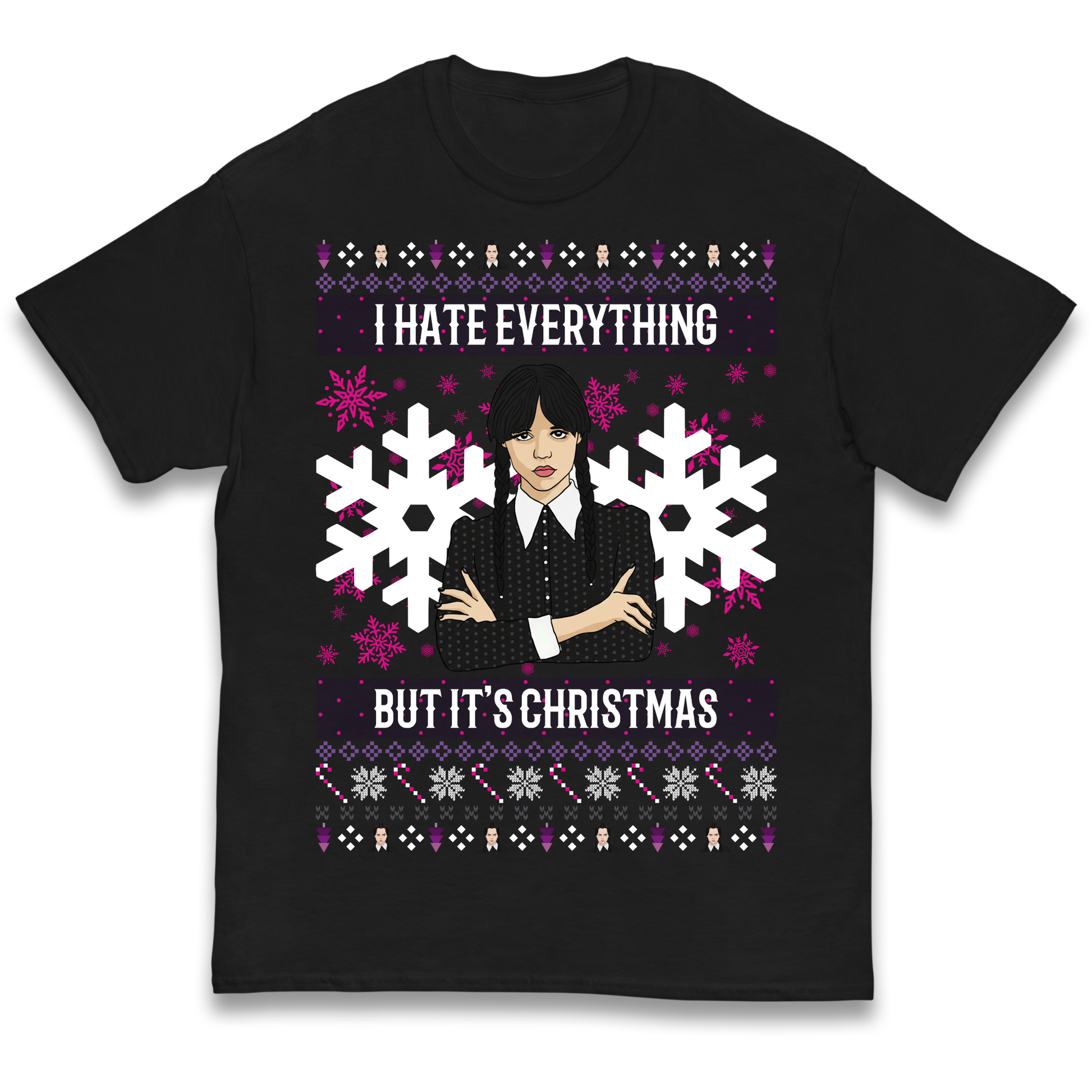 Wednesday addams Christmas Kids T Shirt