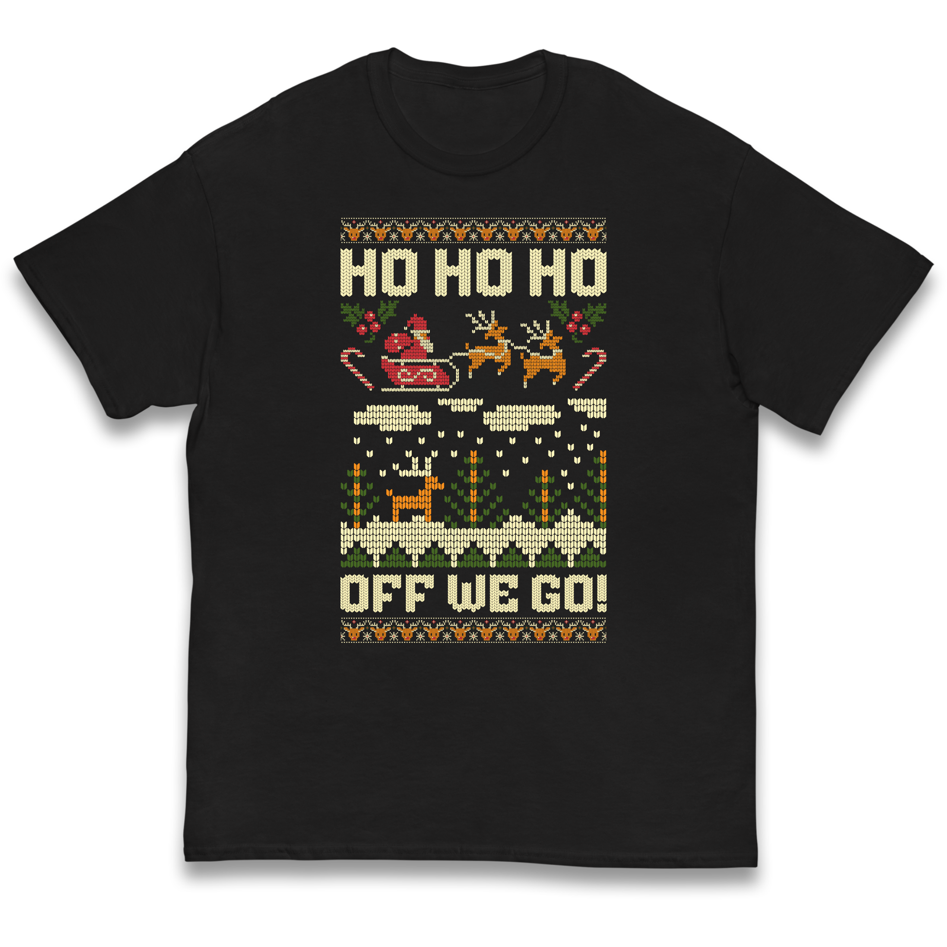 Have Yourself a HO HO HO Off we Go Christmas kids t shirt