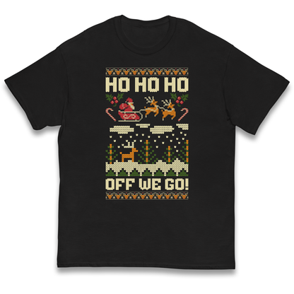 Have Yourself a HO HO HO Off we Go Christmas kids t shirt