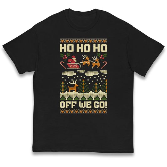 Have Yourself a HO HO HO Off we Go Christmas kids t shirt