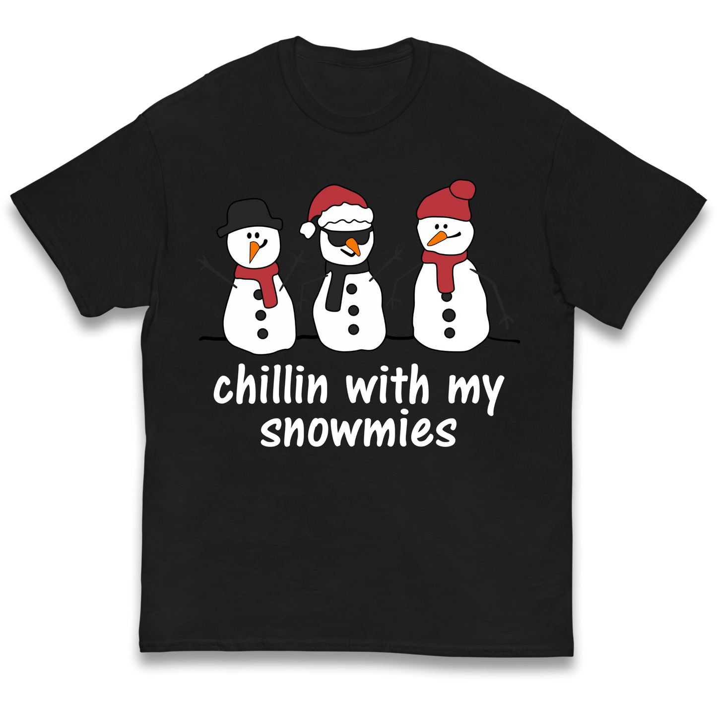 Chillin With My Snowmies kids t shirt