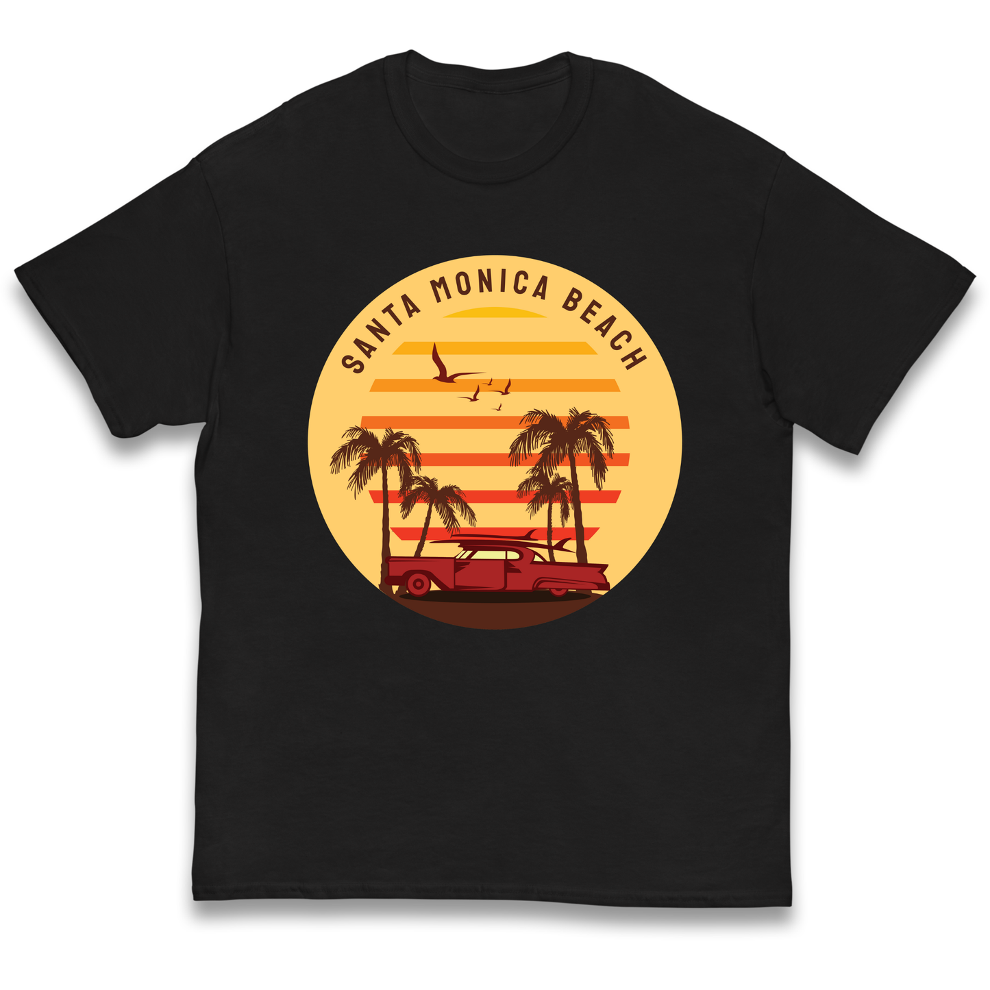 Santa Monica Beach kids t shirt