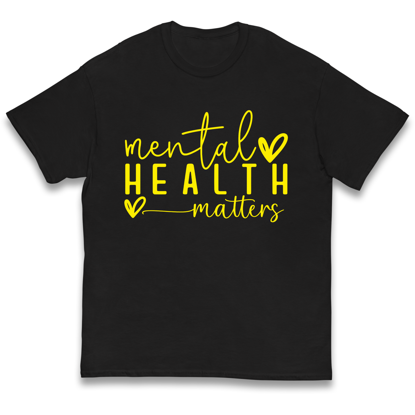 Yellow Mental Health kids t shirt