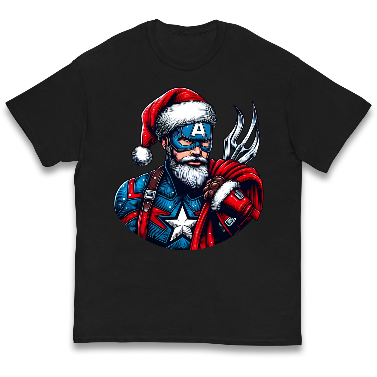 Captain America Santa kids t shirt