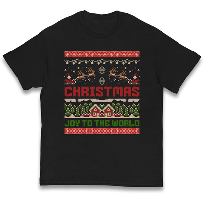 Christmas Joy to the World Christmas kids t shirt