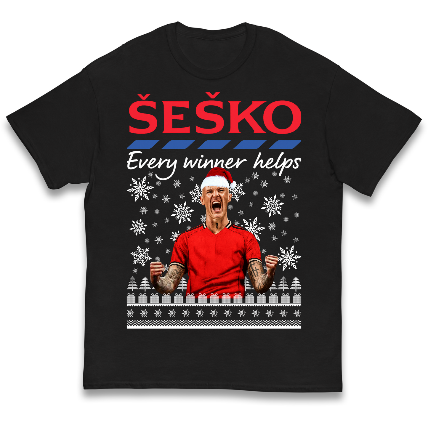 Benjamin Sesko Christmas Kids T Shirt