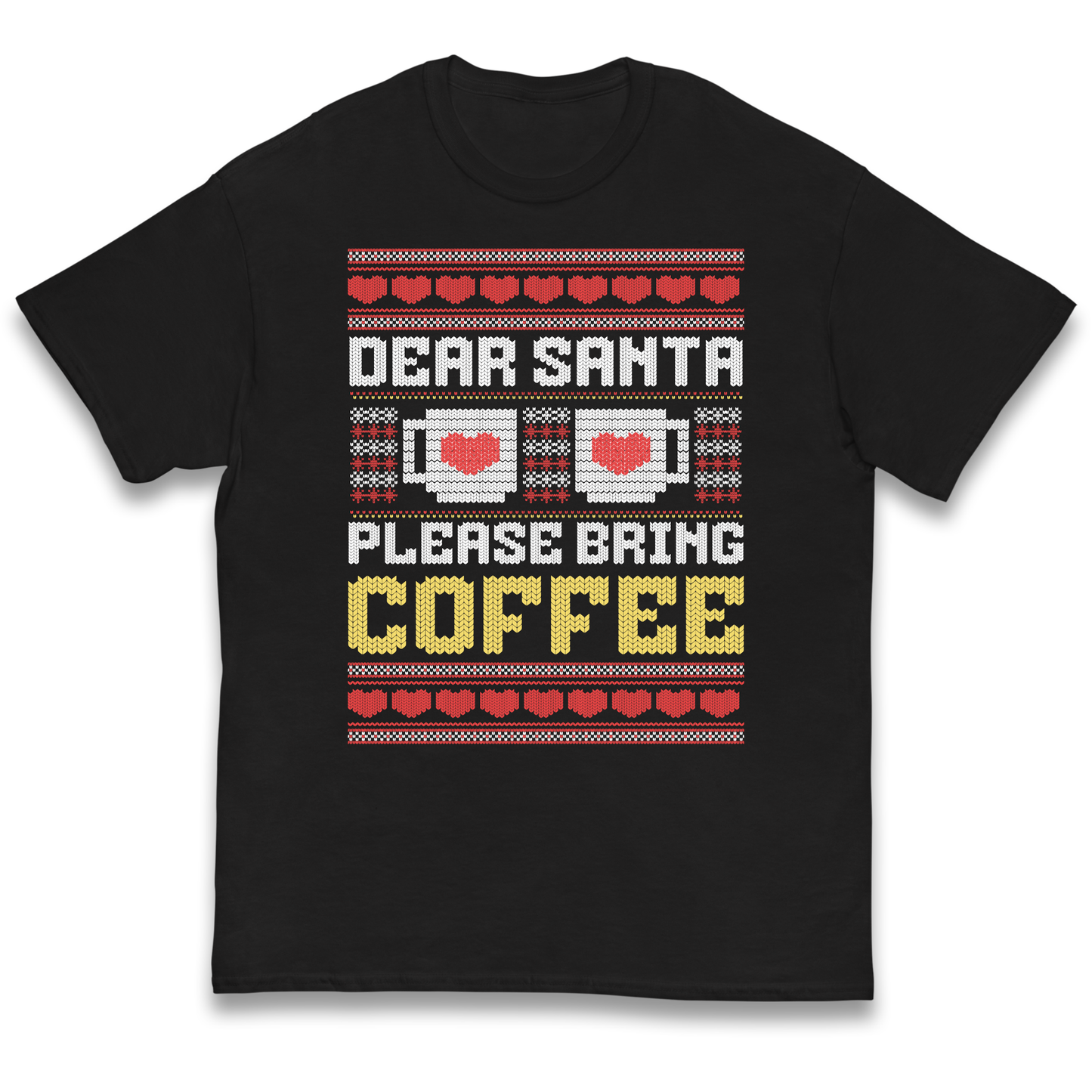 Dear Santa Please Bring Coffee kids t shirt
