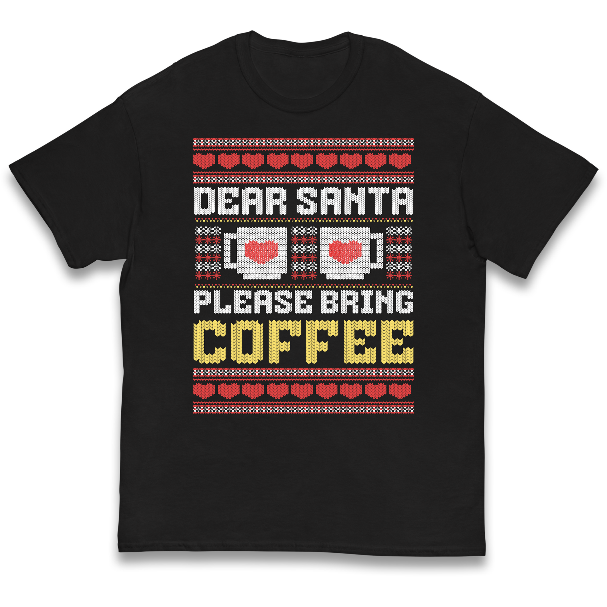 Dear Santa Please Bring Coffee kids t shirt
