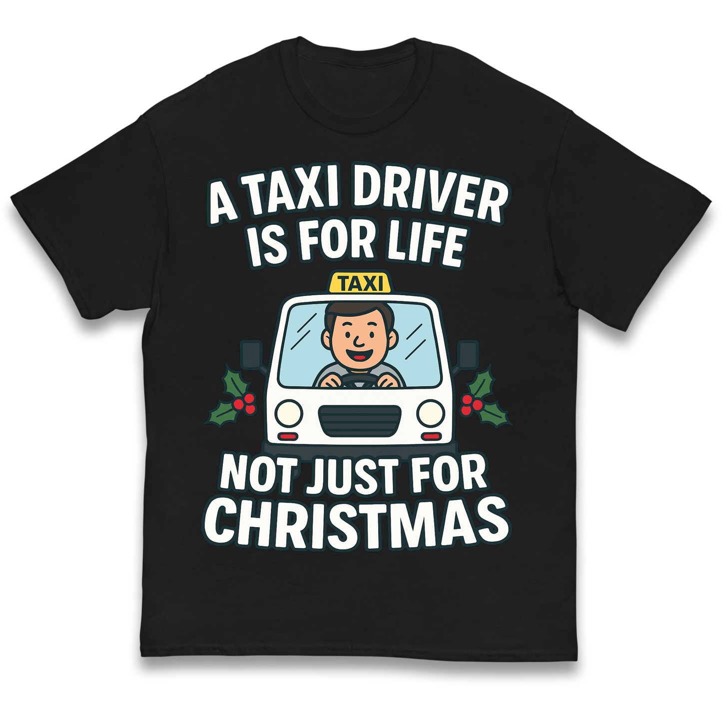 Taxi Driver Christmas Kids T Shirt
