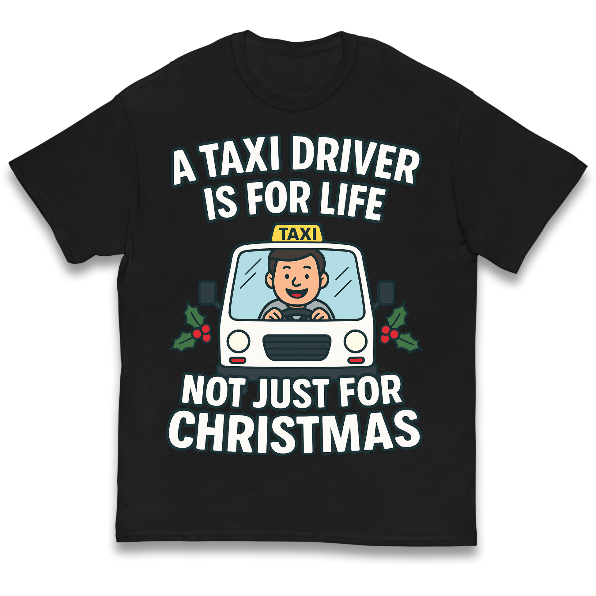 Taxi Driver Christmas Kids T Shirt