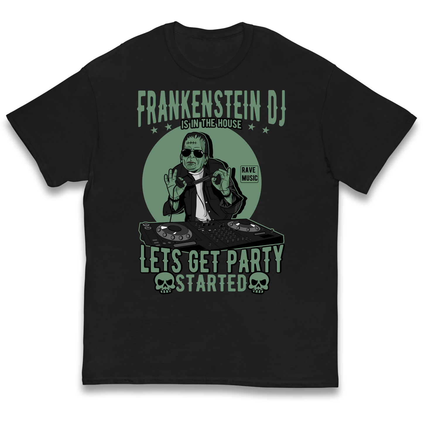 Frankenstein DJ kids t shirt