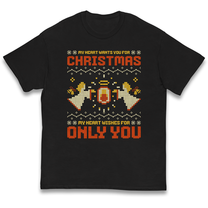 My Heart Wants You For Christmas Only You Christmas kids t shirt