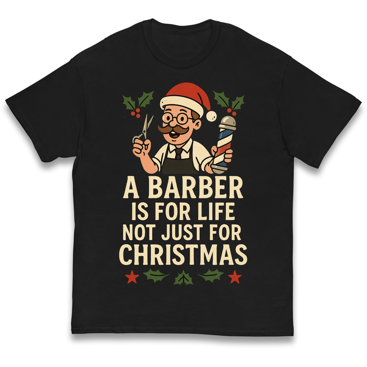 Barber Christmas Kids T Shirt