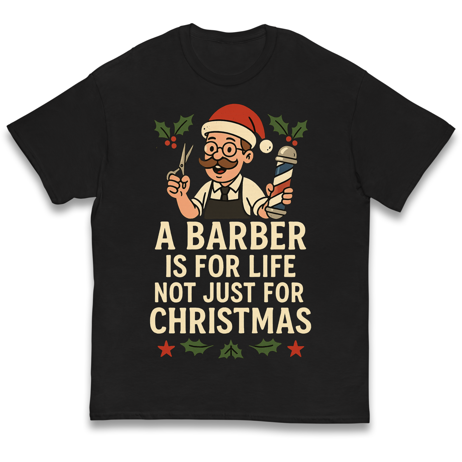 Barber Christmas Kids T Shirt