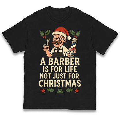 Barber Christmas Kids T Shirt