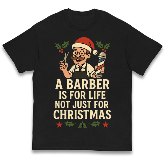 Barber Christmas Kids T Shirt