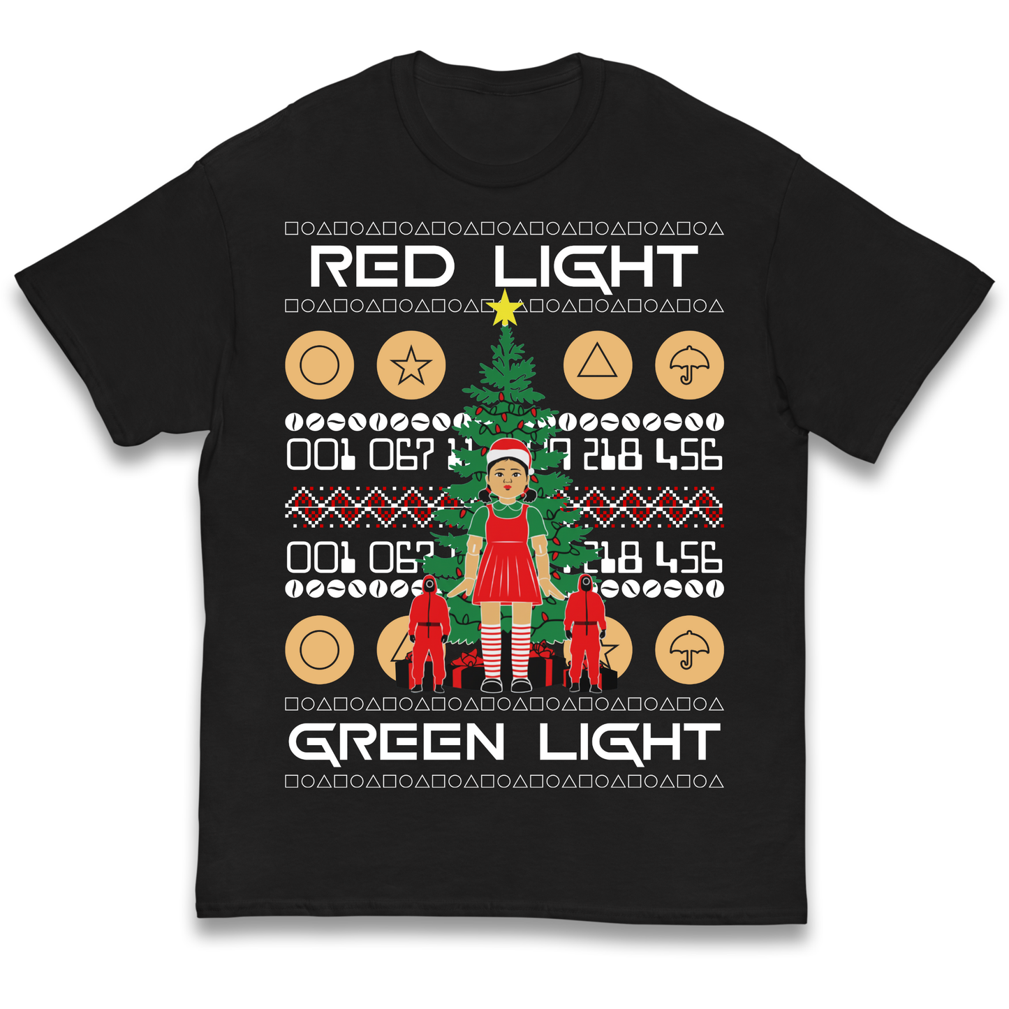 Squid Game Christmas Kids T Shirt