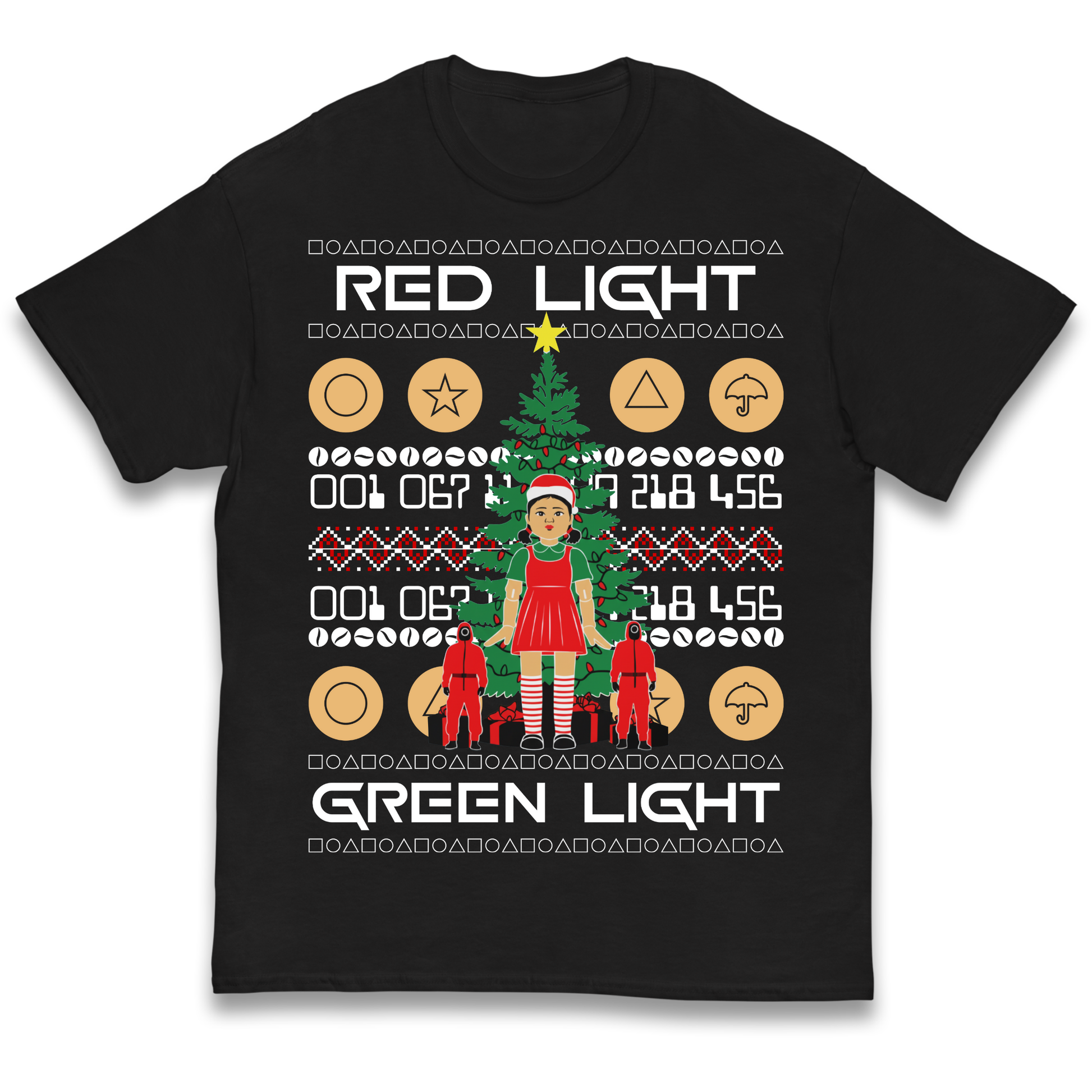 Squid Game Christmas Kids T Shirt