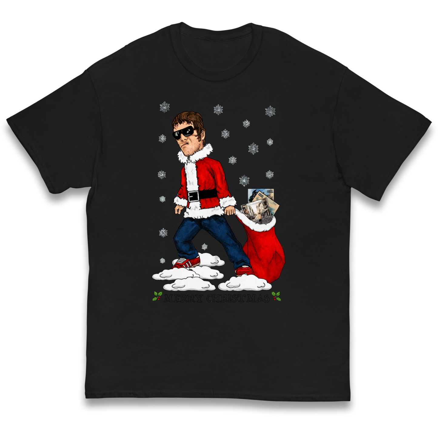Liam Gallagher Christmas Santa kids t shirt