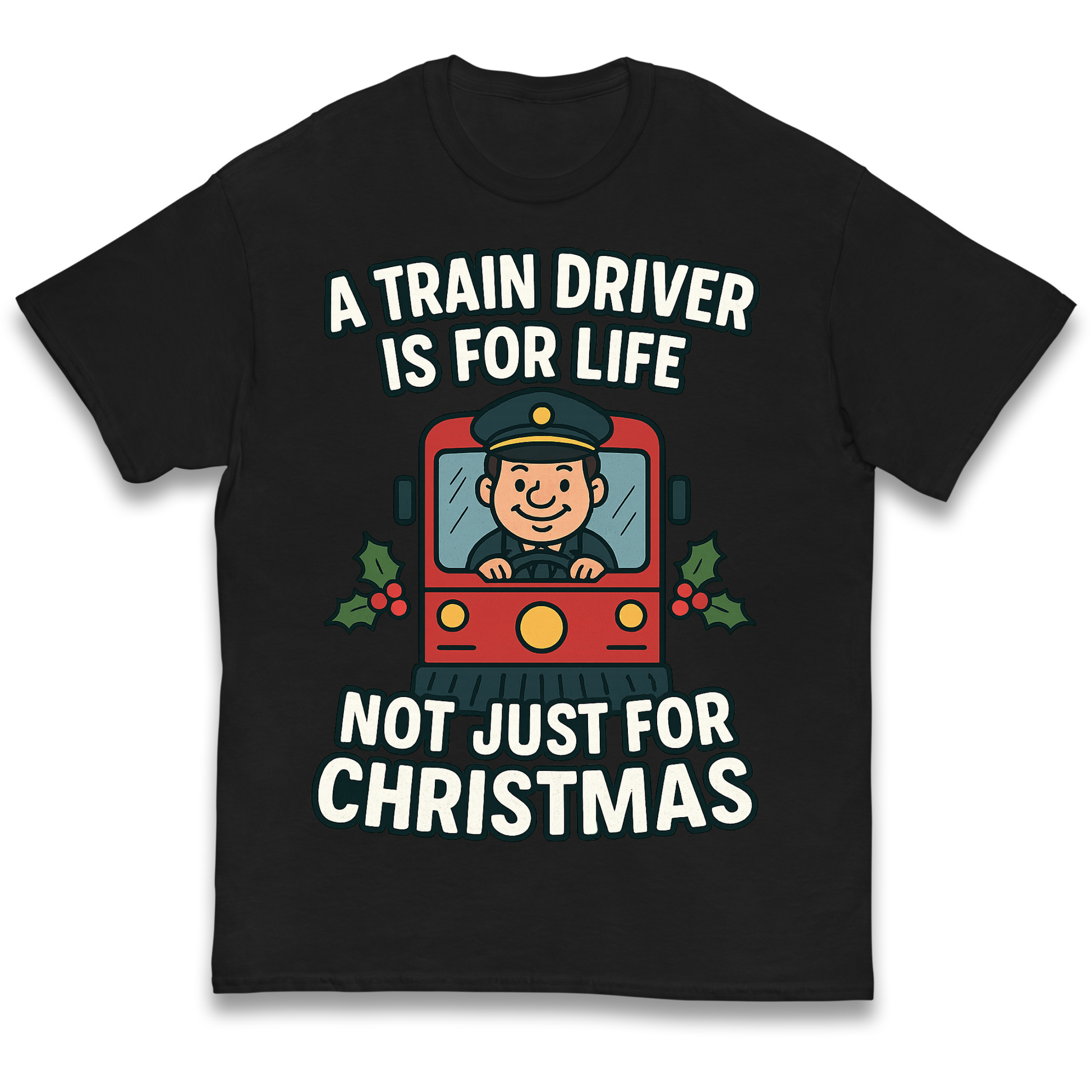 Train Driver Christmas Kids T Shirt