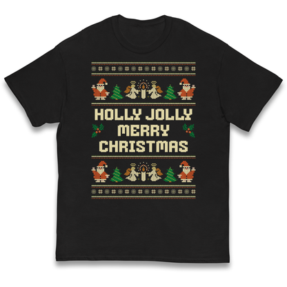 Holly Jolly Merry Christmas kids t shirt