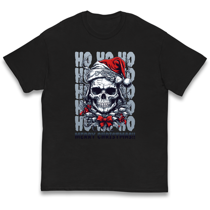 HO HO HO Santa Skelington Christmas kids t shirt