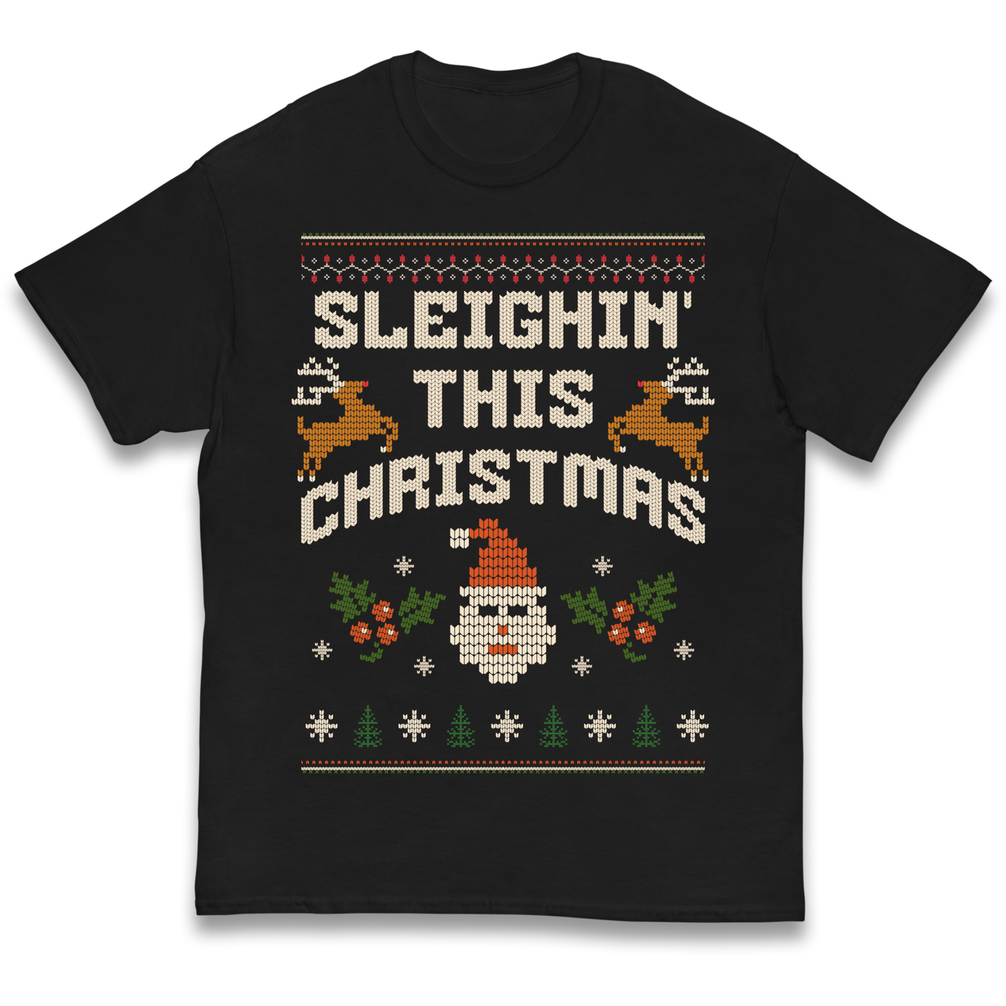 Sleighin This Christmas Christmas kids t shirt