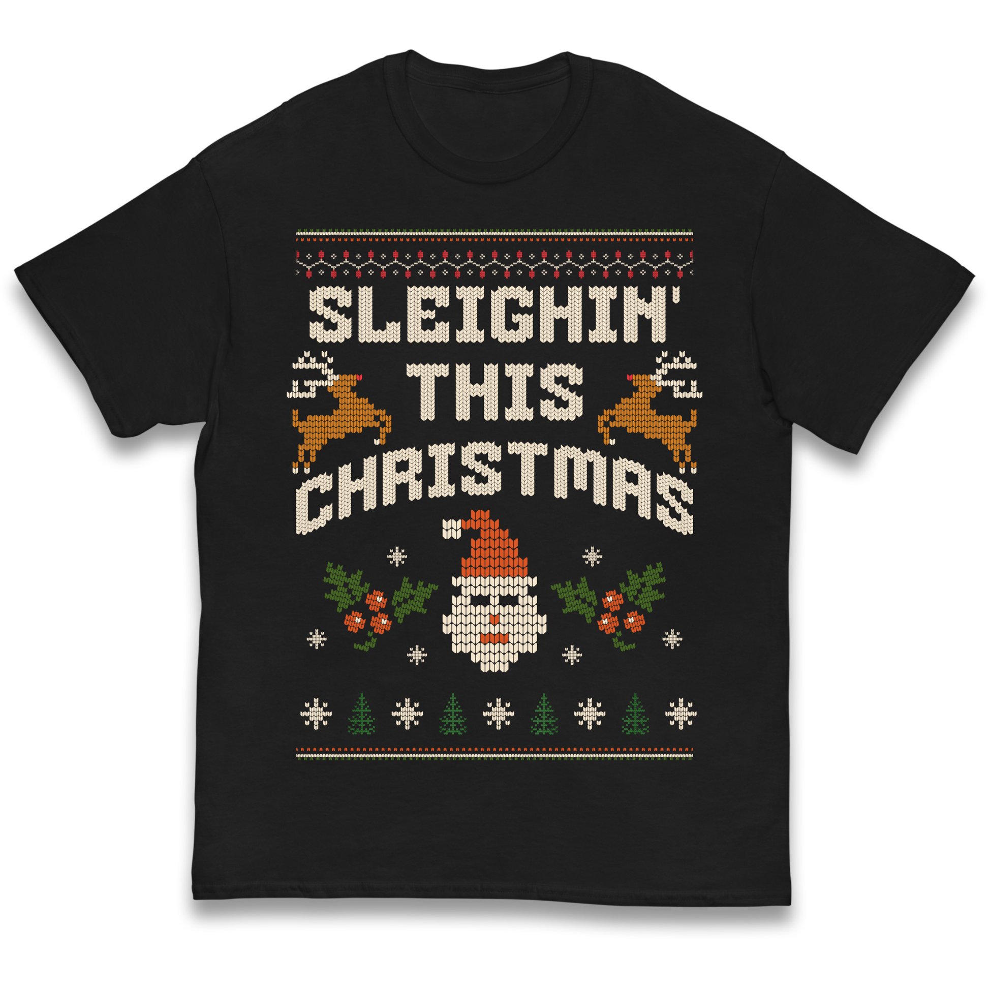 Sleighin This Christmas Christmas kids t shirt