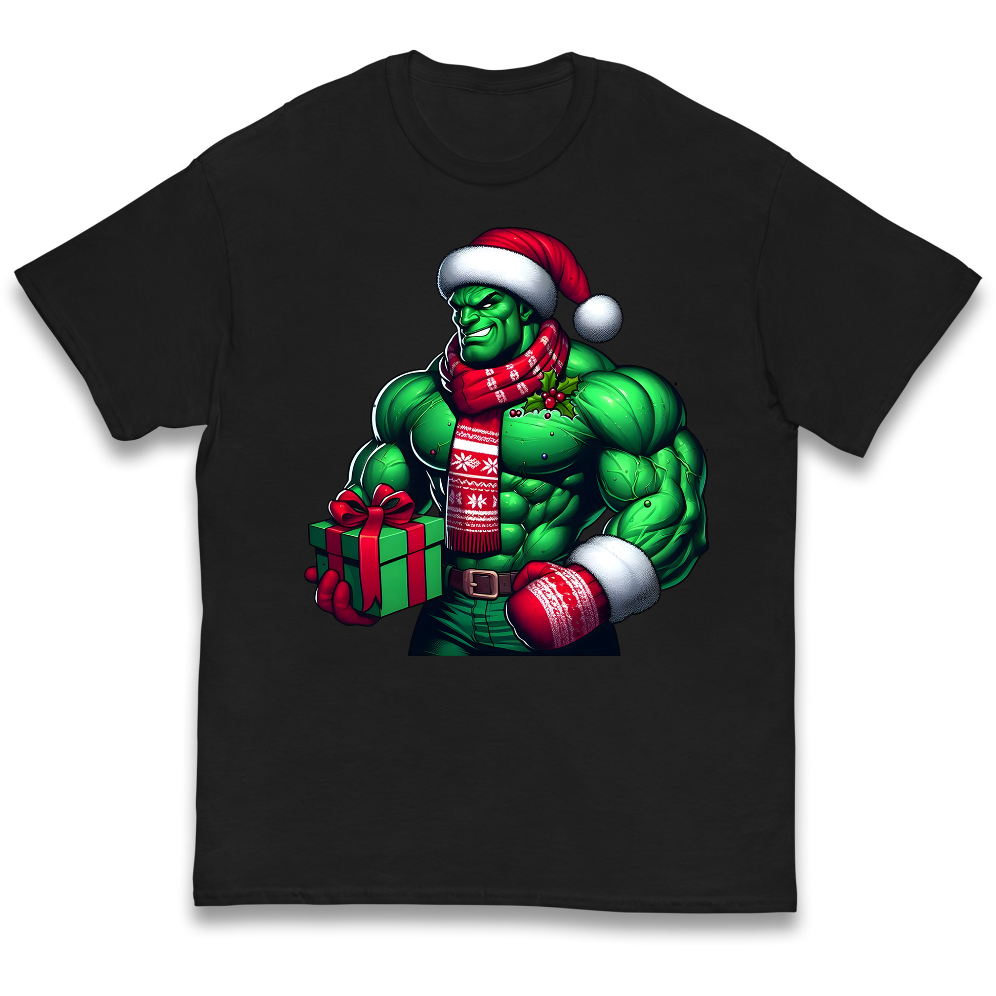 The Hulk Santa kids t shirt