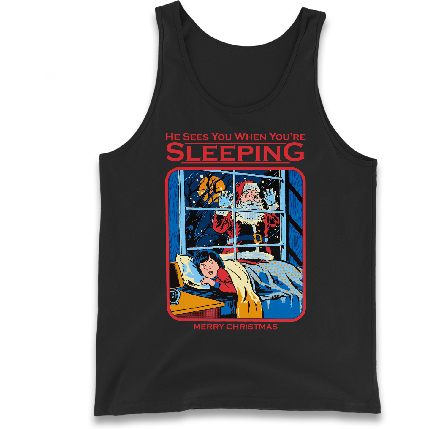 Creepy Santa Claus Christmas Tank Top