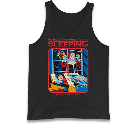 Creepy Santa Claus Christmas Tank Top